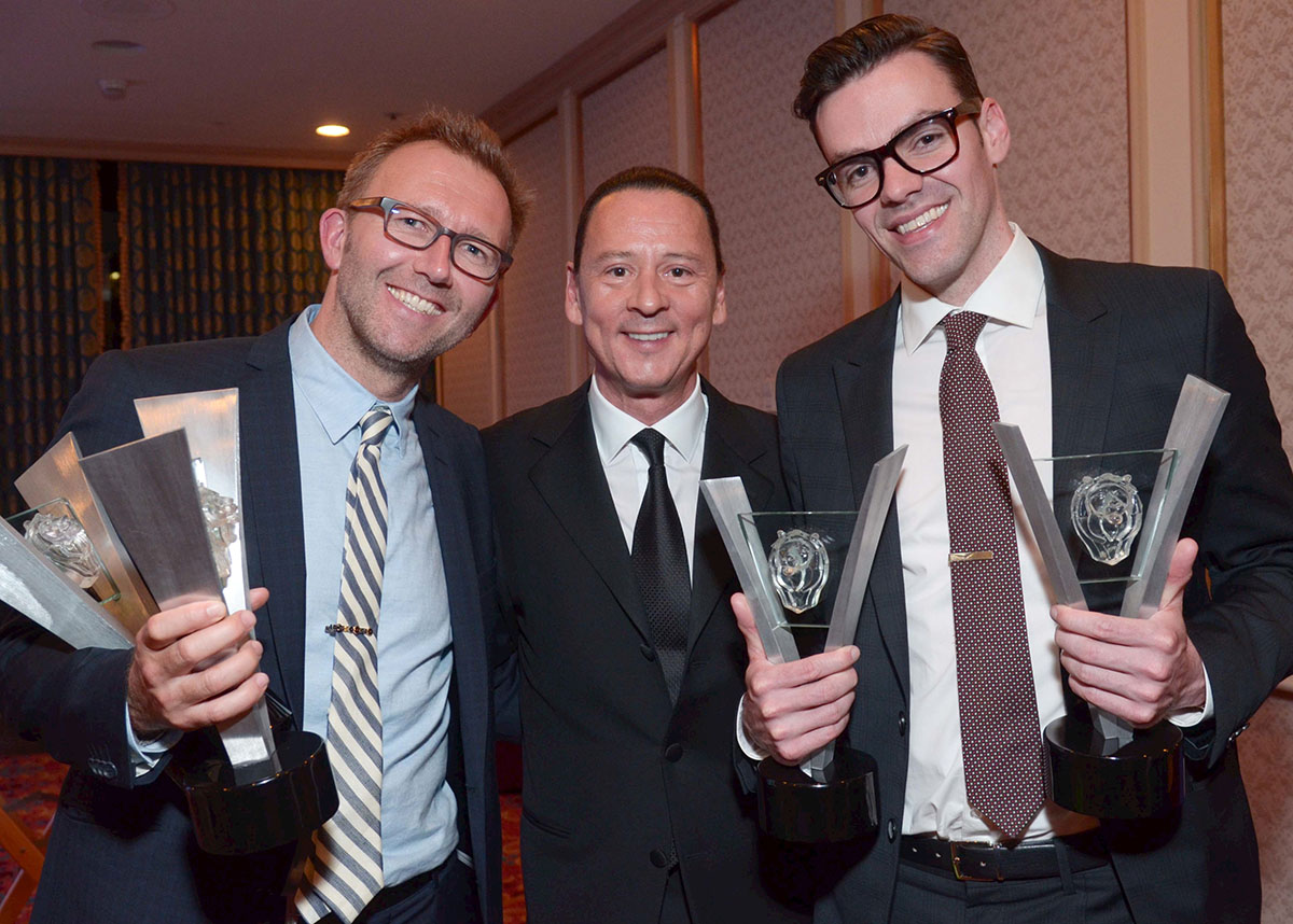 Carl Bessai, Leo Awards President Walter Daroshin & James Brown